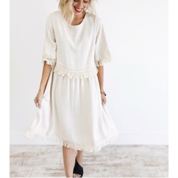 Roolee Dresses & Skirts - NEW FINAL PRICE Roolee Fringe Midi Dress